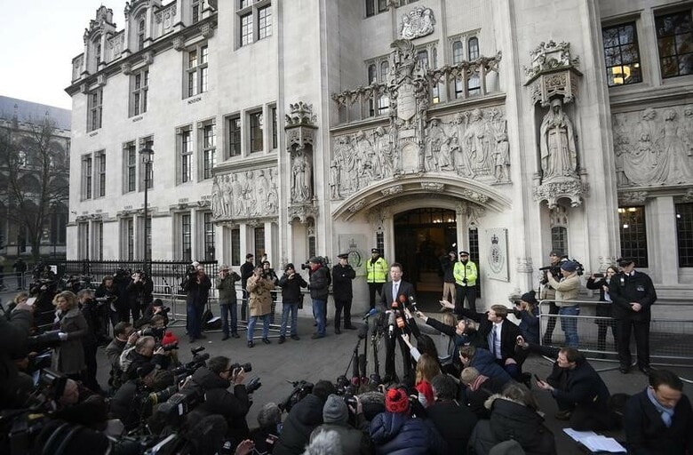 　１月２４日、英最高裁判所（写真）は、ＥＵ離脱手続きの開始には議会の承認が必要との判断を下した（２０１７年　ロイター／Toby Melville）