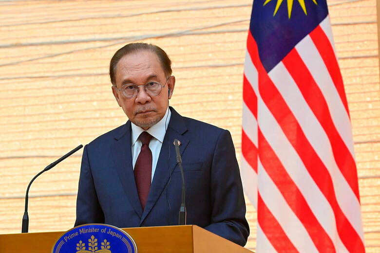 マレーシアのアンワル首相（6月10日、首相官邸での共同記者発表にて撮影）　David Mareuil/Pool via REUTERS