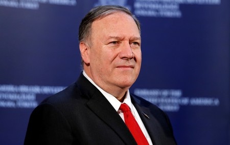 　１１月７日、米政府は、チリが開催を断念したアジア太平洋経済協力会議（ＡＰＥＣ）首脳会議を来年１月に米国で開催することを検討している。写真はポンペオ米国務長官。アンカラで１０月撮影（２０１９年　ロイター／Huseyin Aldemir）