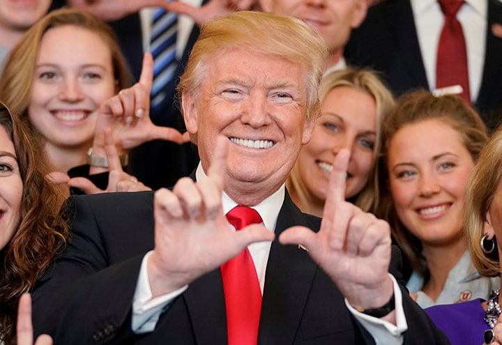 北朝鮮をテロ支援国家に再指定したのもトランプ一流の目くらまし？　Joshua Roberts-REUTERS