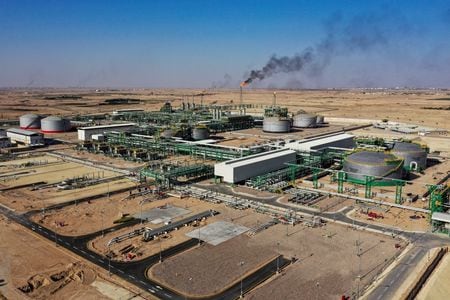 トランプ米大統領は９日、米ＮＢＣとのインタビューで、イランの原油差し押さえについて話すのは「時期尚早」としつつも、可能性を否定しなかった。2026年3月9日撮影（２０２６年　ロイター/Essam al-Sudani）