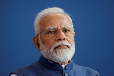 　インドのモディ首相が、１５日からウズベキスタンで開催される上海協力機構（ＳＣＯ）の第２２回首脳会議に出席する。インド政府が１１日、声明で明らかにした。ベルリンで５月２日撮影（２０２２年　ロイター/Michele Tantussi）