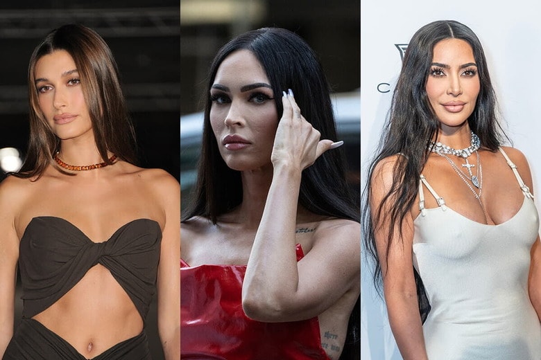 左からヘイリー・ビーバー、ミーガン・フォックス、キム・カーダシアン　From Left：Tinseltown-Shutterstock, lev radin-Shutterstock(2)