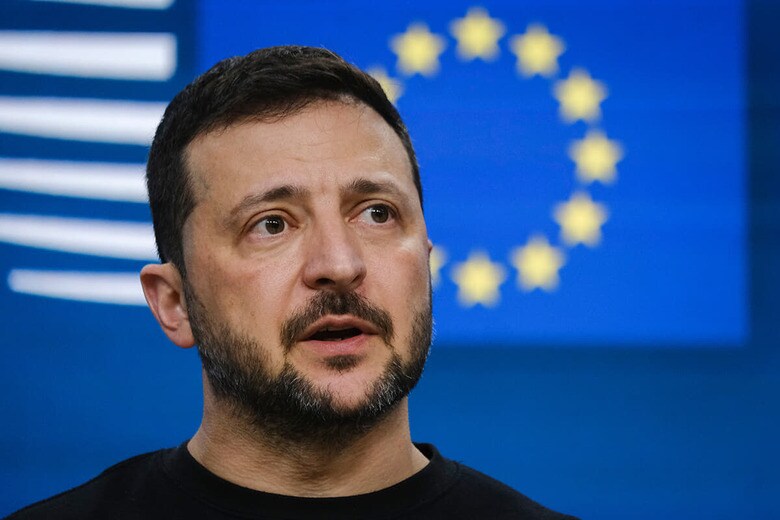 ウクライナのウォロディミル・ゼレンスキー大統領（2024年10月、ベルギー・ブリュッセル）　Alexandros Michailidis-Shutterstock