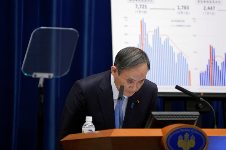 ワクチン接種が遅れるなか、日本各地で再び感染が拡大し始め、出口は一向に見えてこない　David Mareuil-Pool-REUTERS