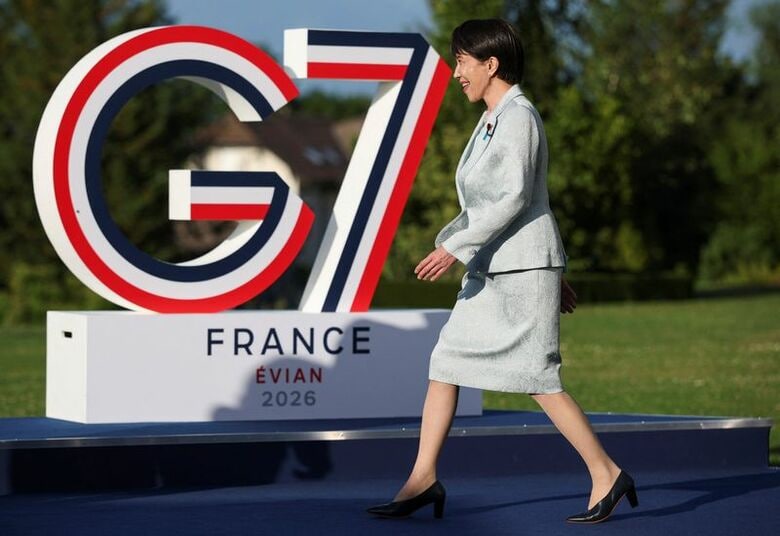 15日、フランスで開催されたＧ７サミットで撮影。代表撮影　REUTERS/Isabel Infantes