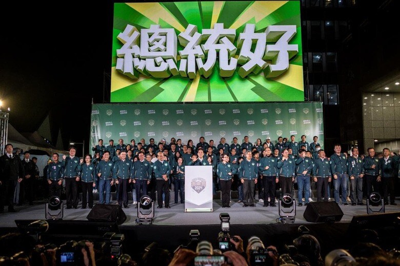 台湾総統選で勝利した頼清徳（台北、1月13日）　Alex Chan Tsz Yuk/Sipa USA via Reuters Connect