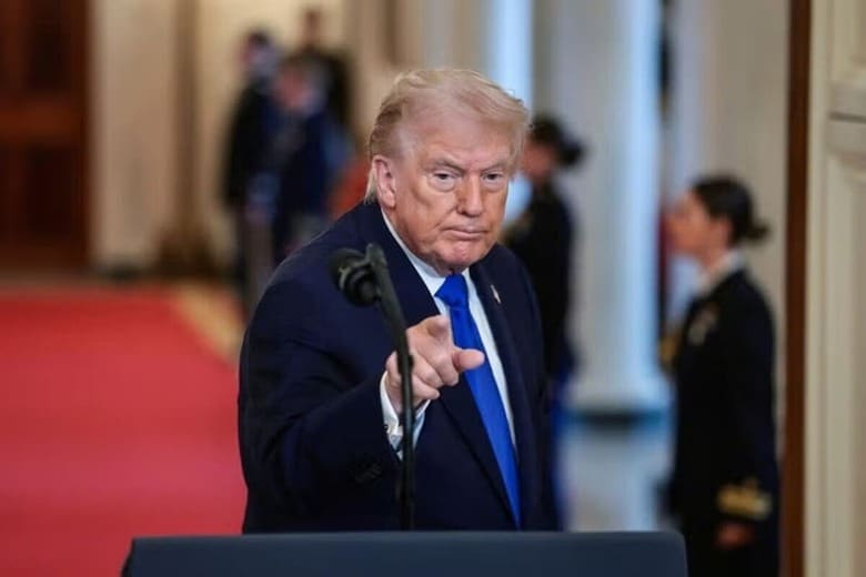 トランプ大統領、ホワイトハウスのイベントで23日撮影　REUTERS/Evelyn Hockstein