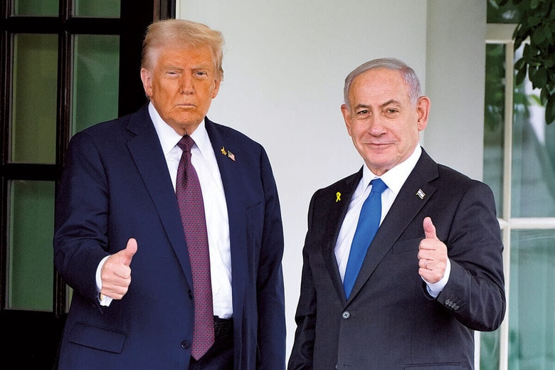 訪米したネタニヤフがトランプと会談（9月29日）　AP/AFLO