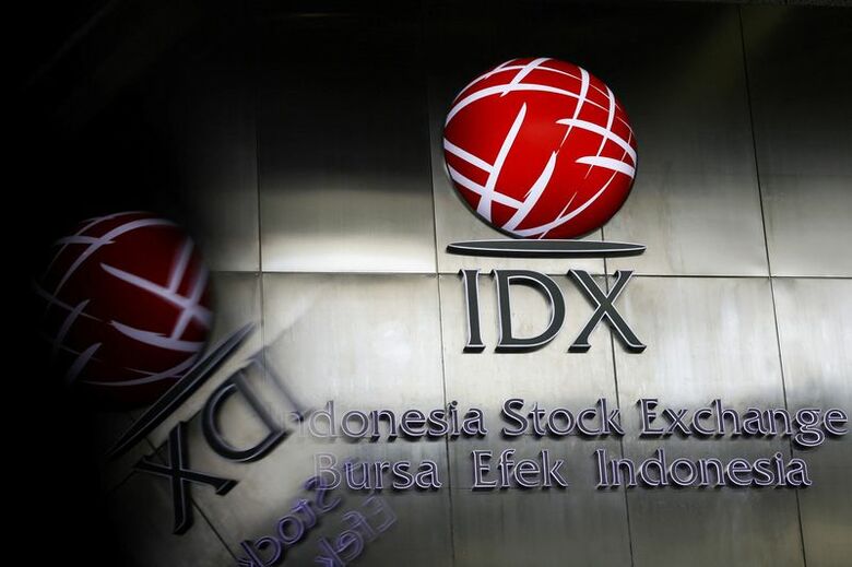 写真はインドネシア証券取引所（ＩＤＸ）のロゴイメージ。10月16日、ジャカルタで撮影。REUTERS/Ajeng Dinar Ulfiana