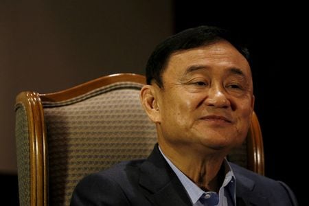 タイのタクシン元首相（写真）の次女ペートンタン氏は２６日、ソーシャルメディアに「父は８月１０日に帰国する」と投稿した。シンガポールで２０１６年撮影。（2023年　ロイター/Edgar Su/File Photo）