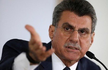 ５月２３日、ブラジルのロメロ・ジュカ企画・予算管理相は、ブラジリアで記者団に「明日から職務を外れる」と述べた（２０１６年　ロイター/ADRIANO MACHADO）