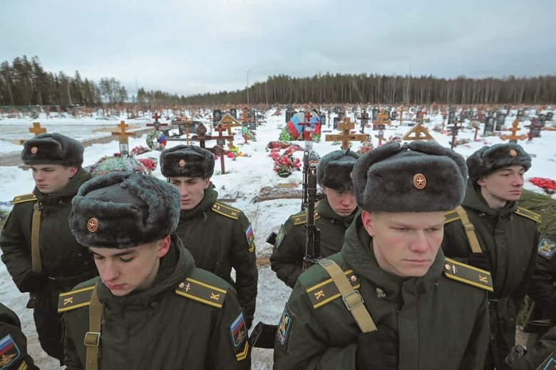 ウクライナで戦死したワーグナー兵の葬式　IGOR RUSSAKｰREUTERS
