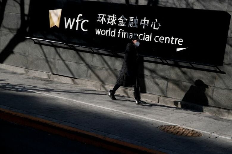 写真は北京のビジネス街。2020年2月、北京で撮影。REUTERS/Thomas Peter
