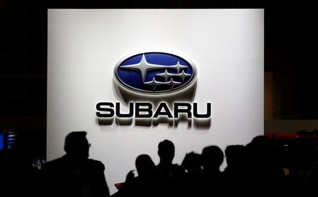 　３月２日、ＳＵＢＡＲＵ（スバル）は午後１時半から、役員人事について記者会見を行う。吉永泰之社長らが出席する。写真はスバルのロゴ。昨年１０月に東京で撮影（２０１８年　ロイター／Toru Hanai）