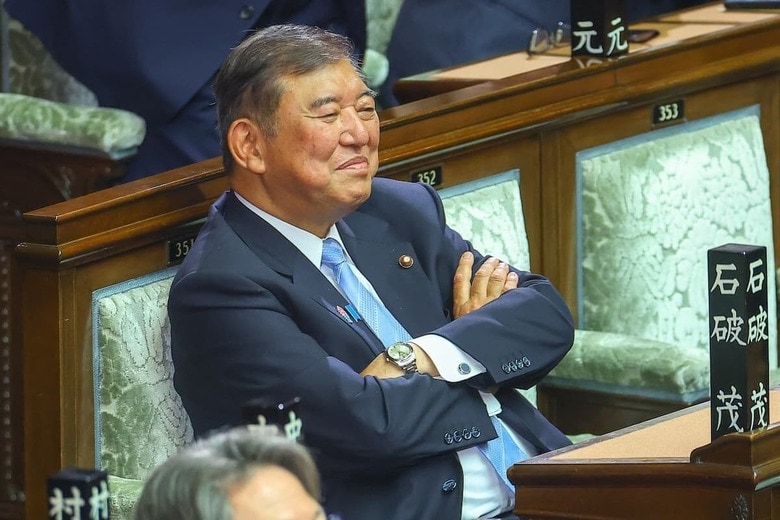 国会に出席する石破茂首相の胸中は…（8月1日）　Kazuki Oishi/Sipa USA via Reuters Connect