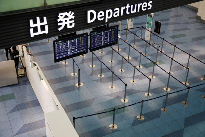 人気のない羽田空港（2020年4月）　Kim Kyung-Hoon-REUTERS