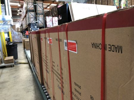 米商務省が９日発表した８月の卸売在庫は０．１％増と、速報値の０．２％増から小幅下方改定された。２０１９年５月撮影（２０２４年　ロイター/Jane Ross）