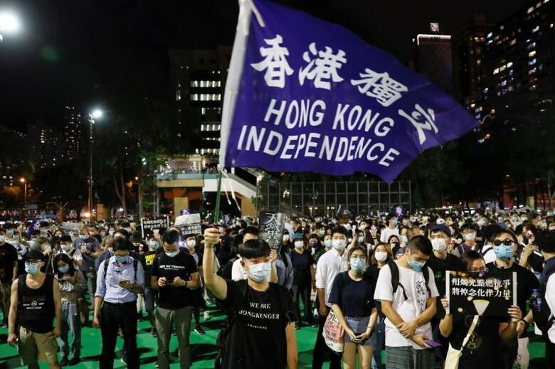 中国の民主化運動が武力弾圧された1989年の天安門事件から31年を迎えた4日、香港で追悼行事が行われた(2019年　ロイター/TYRONE SIU)