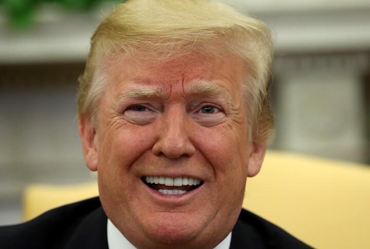 トランプ米大統領　Kevin Lamarque-REUTERS