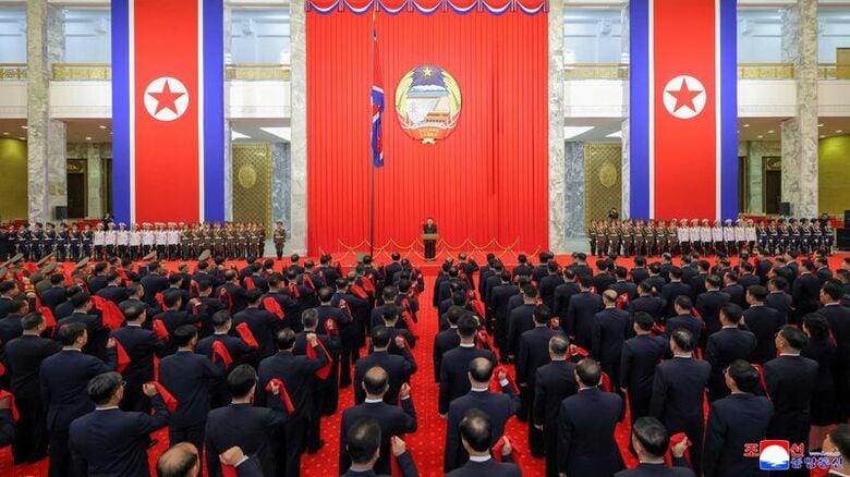 ９月９日に行われた建国７８周年の式典。平壌で撮影１０日に朝鮮中央通信が公開（２０２６年　KCNA via REUTERS）