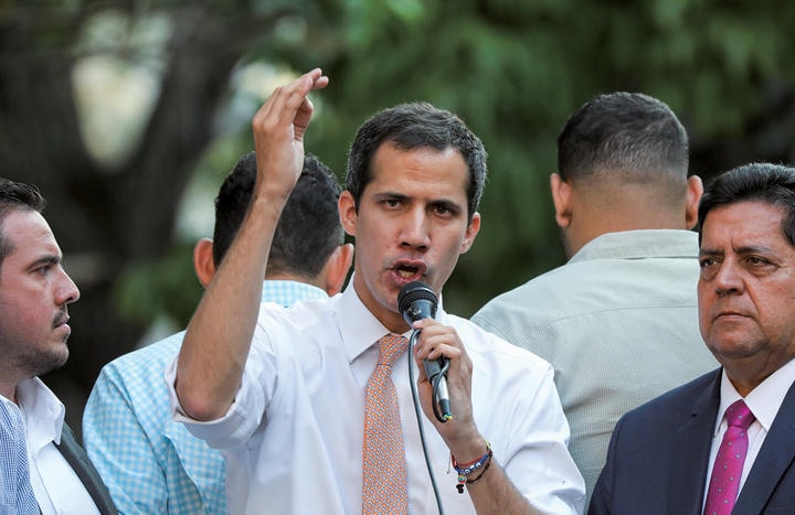 逮捕されるのではないかと不安視されているフアン・グアイド　MANAURE QUINTERO- REUTERS