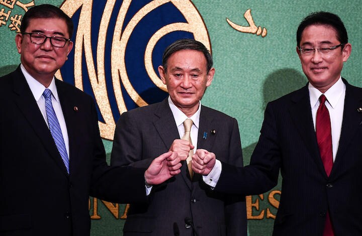 自民党総裁選の討論を聞いたら世界の中でも日本の政治家は最底辺　 Charly Triballeau/REUTERS