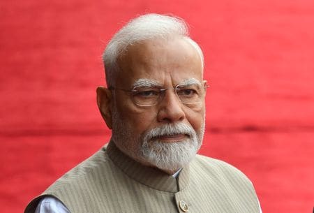 インドのモディ首相は１２日、パキスタンが「救済「を望むのであれば、自国の「テロリストのインフラ」を排除する必要があるとの考えを示した。３日撮影（２０２５年　ロイター/Stringer）