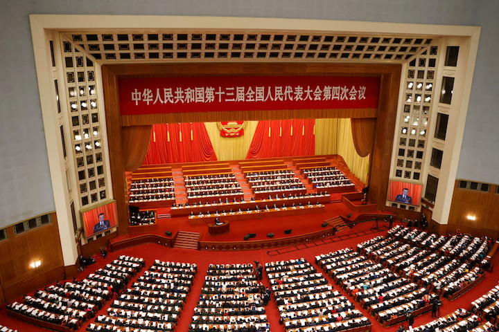 2021年3月5日に開幕した全人代　Carlos Garcia Rawlins-REUTERS