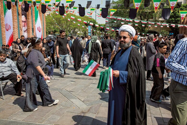 開戦前は反体制派だった人たちも今は祖国防衛が優先だと考えている　MAJID SAEEDI/GETTY IMAGES