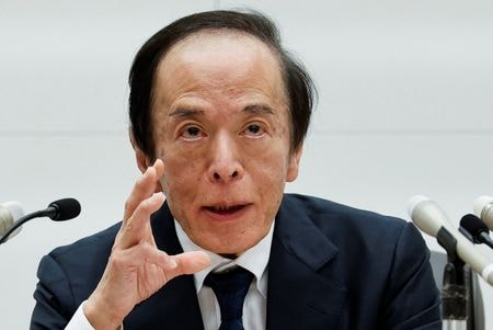 植田総裁、日銀本店で1月撮影。REUTERS/Kim Kyung-Hoon