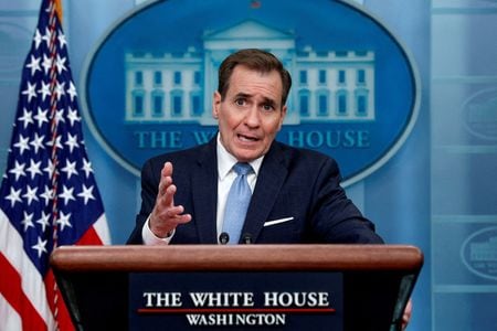 米国家安全保障会議（ＮＳＣ）のカービー戦略広報調整官（写真）は１０日、米戦闘機がバイデン大統領の命令を受け、アラスカ州上空を飛行していた物体を撃墜したと発表した。撮影（２０２３年　ロイター/Evelyn Hockstein）