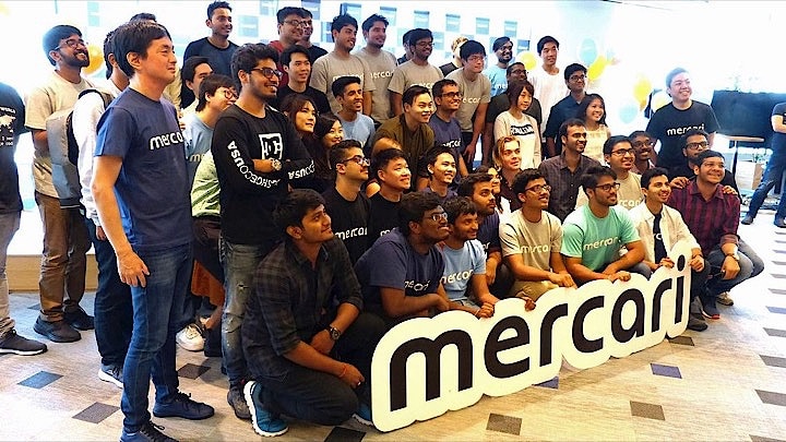 10月1日に行われたメルカリの新入社員向け説明会。一度にこれだけの外国籍社員を迎えるのは初めてだ（記者撮影）