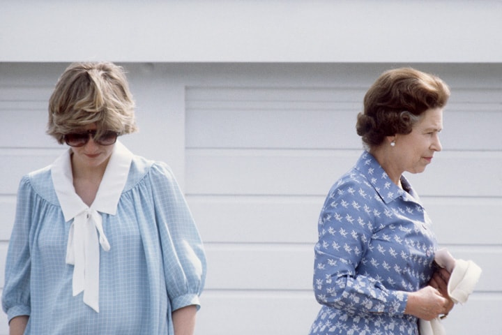 ポロのチャリティーマッチ会場で。ダイアナは幸せそうには見えなかった（1982年5月30日）　Tim Graham/Getty Images