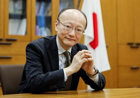 １月１４日、神田真人前財務官（次期アジア開発銀行総裁＝写真）は都内で講演し、足元の為替市場について「金利差よりもリスク許容度で動いている」と指摘した。為替市場の見通しに関し、「日本が競争力・生産性を高めれば、円の価値は１０─２０年の長期スパンで回復する可能性がある」と主張した。２０２２年１月撮影（２０２５年　ロイター/Issei Kato）