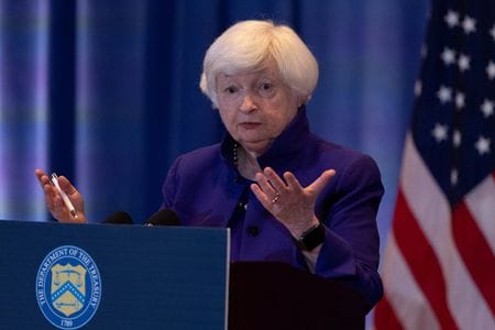 米英は１４日、パレスチナ自治区ガザを実効支配するイスラム組織ハマスに対する新たな制裁措置を発動させた。制裁措置により資金ルートを遮断する。１０日撮影（２０２３年　ロイター/Carlos Barria/File Photo）