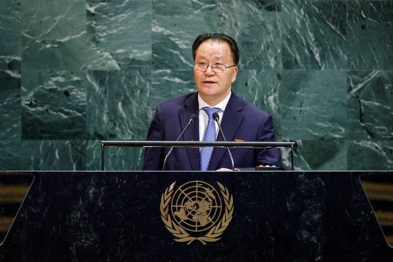 北朝鮮の金善慶（キム・ソンギョン）外務次官。2025年9月、米ニューヨーク市で撮影。REUTERS/Eduardo Munoz