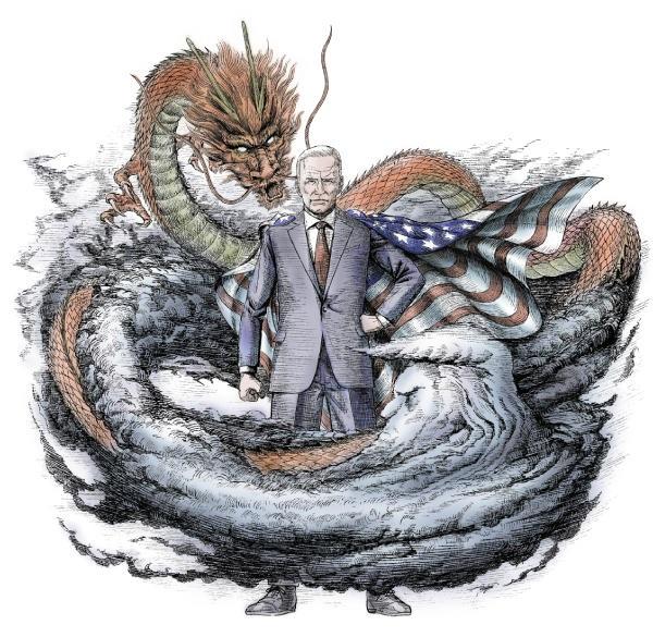 ILLUSTRATION BY KYOJI ISHIKAWA FOR NEWSWEEK JAPAN