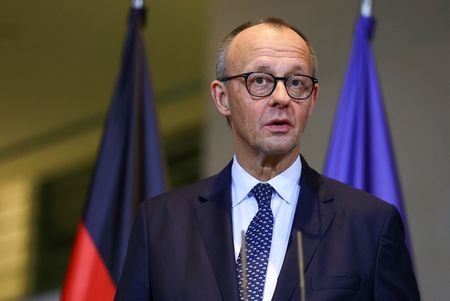 写真はドイツのメルツ首相。12月9日、ベルリンで撮影。REUTERS/Lisi Niesner