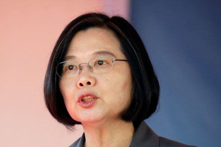 台湾の蔡英文総統が大衆を煽っていると中国は考えている　Andres Martinez Casares-REUTERS