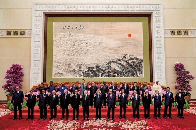 第3回一帯一路フォーラムに集まった世界の首脳は23人で、前回の37人をかなり下回った（10月18日、北京）　SUO TAKEKUMAｰPOOLｰREUTERS