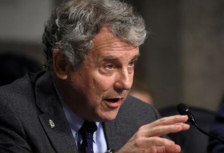 　４月１１日、米上院銀行住宅都市委員会のシェロッド・ブラウン委員長（民主党、写真）はバイデン大統領宛て書簡で、中国製電気自動車（ＥＶ）を米国から恒久的に排除するよう要請した。写真は米ワシントンで昨年５月撮影（２０２４　ロイター／Leah Millis）