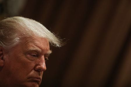 　１４日、トランプ米大統領は弟のロバート・トランプ氏がニューヨークで入院したと明らかにした。入院の理由などには触れなかった。写真はトランプ大統領。７月３１日撮影（２０２０年　ロイター/Carlos Barria）