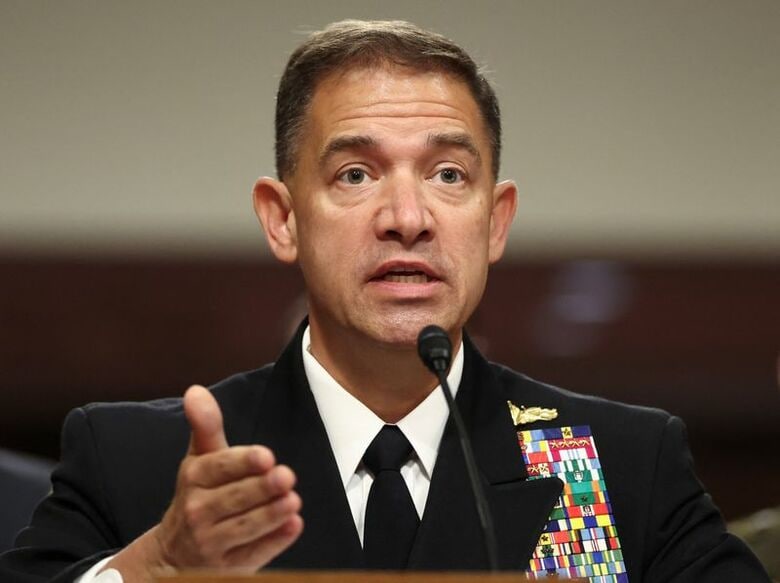 ブラッド・クーパー米中央軍司令官。連邦議会上院軍事委員会で１４日撮影。REUTERS/Kevin Lamarque