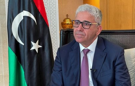 　５月１７日、リビアのトリポリで、衝突が発生した。バシャガ新首相（写真）が首都に入ったが、退陣を拒むドベイバ首相の勢力が反撃し、バシャガ氏は数時間後に首都を離れた。写真はチュニジアのチュニスで３月撮影（２０２２年　ロイター／Jihed Abidellaoui）
