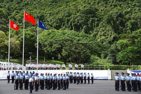 米国のハンスコム・スミス香港駐在総領事は１１日、中国による「香港国家安全維持法」の「粗野で冷酷な」施行が国際ビジネスハブとしての香港の役割を脅かしているとし、香港に対する政治的圧力を緩和するよう中国に求めた。（２０２２年　ロイター／Lam Yik）