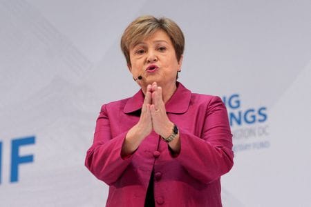 写真はＩＭＦのゲオルギエワ専務理事。米ワシントンで９日撮影。REUTERS/Ken Cedeno