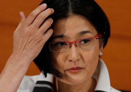 　１１月１６日、日銀の政井貴子審議委員（写真）は、北海道・道東地域の金融経済懇談会であいさつし、金融政策の一環として行っている上場株式投信（ＥＴＦ）の購入について「導入から１０年が経過する中、保有残高が相応の規模になっているのも事実だ」と指摘。写真は都内で２０１６年６月撮影（２０２０年　ロイター／Toru Hanai）