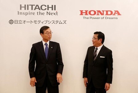 　７月３日、日立製作所の子会社である日立オートモティブシステムズとホンダは３日、電動車両用モーター事業の合弁会社「日立オートモティブ電動機システムズ」を設立したと発表した。２０１７年２月撮影（２０１７年　ロイター/Kim Kyung-Hoon）