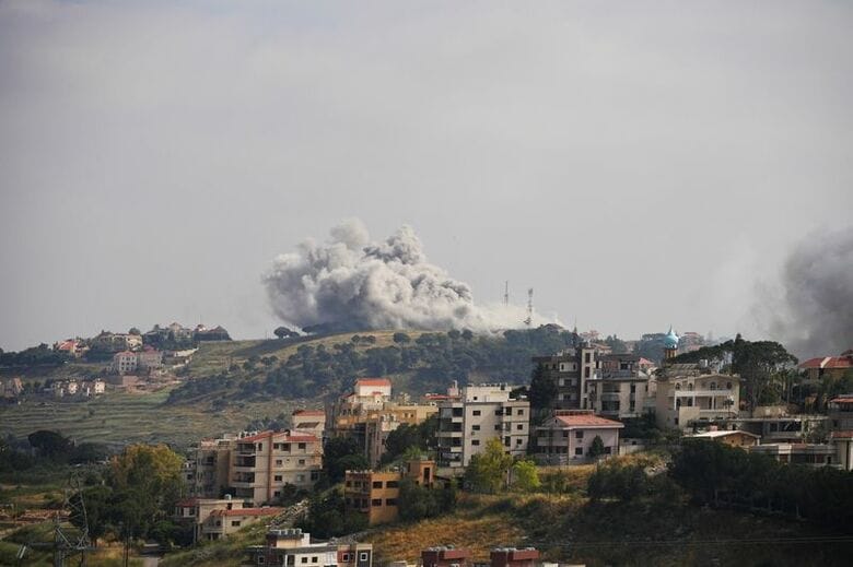 2026年5月26日、レバノンのナバティエで、イスラエル軍の空爆。REUTERS